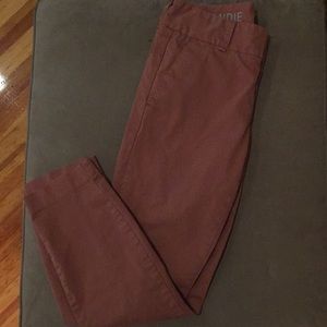 Pink J. Crew Andie cropped pants